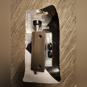 Andersen Auxiliary Security Lock, Foot Latch - Satin Nickle